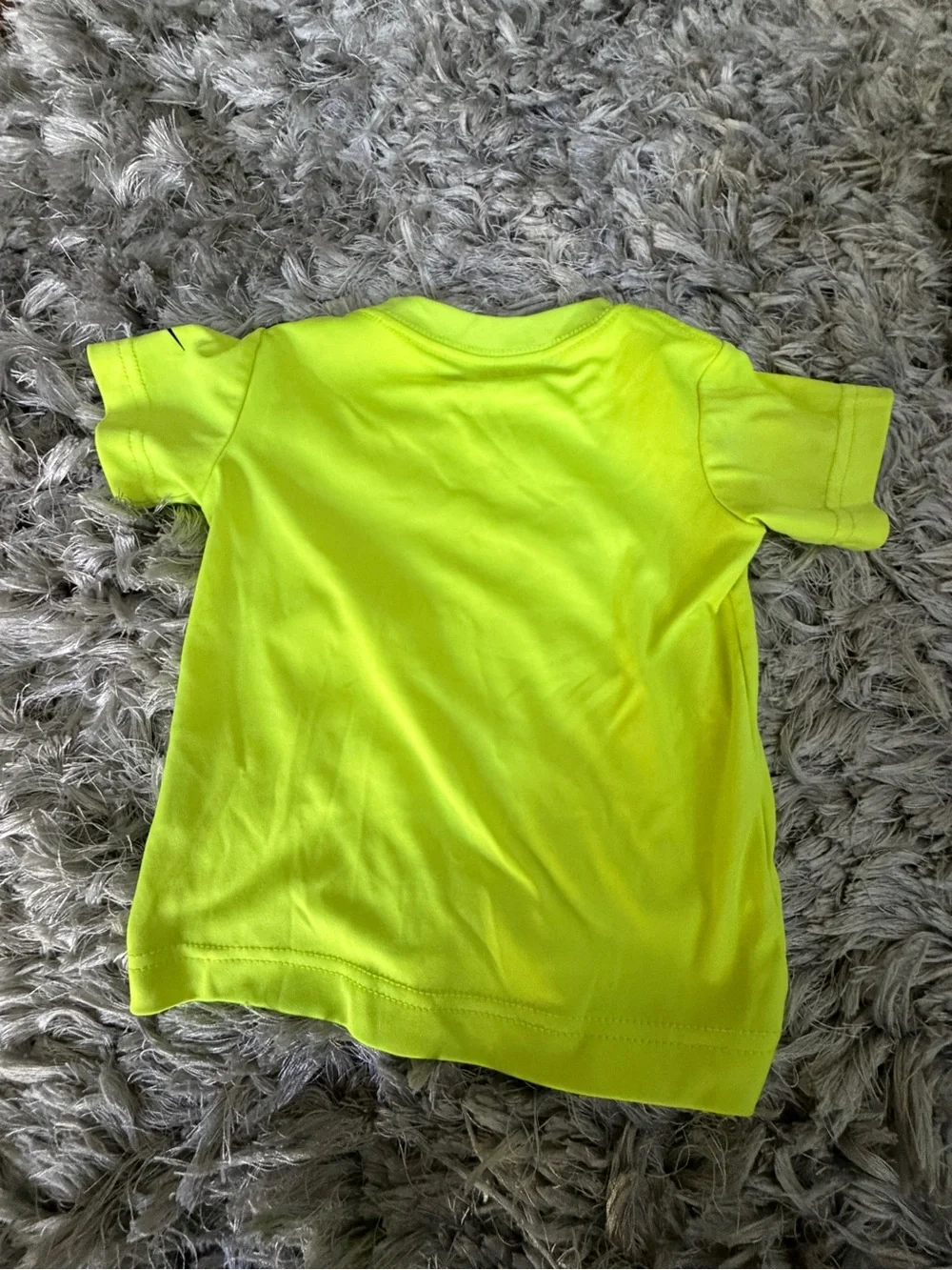 Nike Neon Yellow 3 piece Athletic Tank & Tee with Gray Shorts Set baby 2T